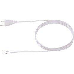 Bachmann supply cable 2x0.75 3m black, H03VVH2-F Euro plug individually packaged
