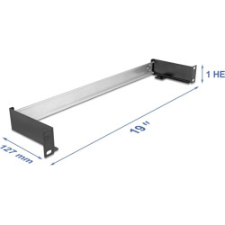 Delock 19″ DIN rail panel for horizontal or vertical installation 1U metal black