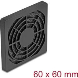 Delock Fan Grill with Dust Filter 60 x 60 mm black