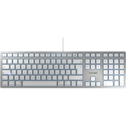 Cherry TAS KC 6000 SLIM FOR MAC Corded DE-Layout weiß/silber