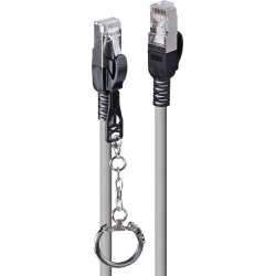 Lindy 10m Cat.6A S/FTP LSZH Network Security Cable, Grey
