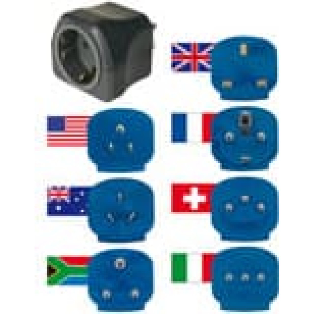 Brennenstuhl Adapter Reise-Set  7 Stecker 10 A Sicherung