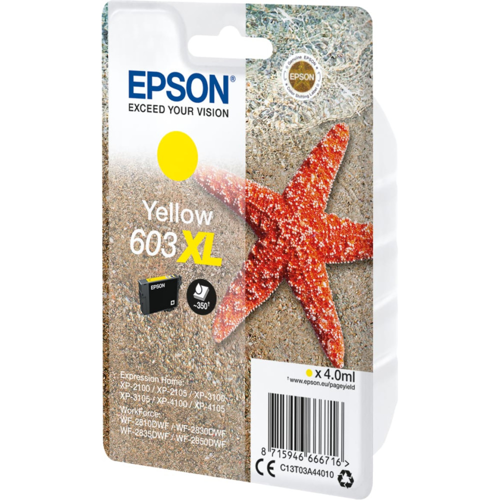 Epson C13T03A44010 tintes kārtridžs 1 pcs Oriģināls Augsta (XL) produktivitāte Dzeltens
