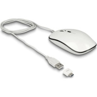 Delock Optical 4-button USB Type-A + USB Type-C™ Desktop Mouse