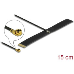 Delock LPWAN Antenna I-PEX Inc., MHF® I plug -0.38 dBi 1.13 15 cm FPC internal self-adhesive