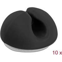 Delock Cable Holder Mini self-adhesive Set 10 pieces black