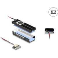 Delock Heat sink with Fan for M.2 SSD 2280 black