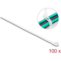 Delock Cable ties reusable L 200 x W 4.8 mm 100 pieces white