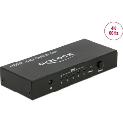 Delock HDMI UHD Switch 5 x HDMI in - 1 x HDMI out 4K
