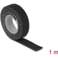 Delock Hook-and-loop tape on roll L 1 m x W 13 mm black