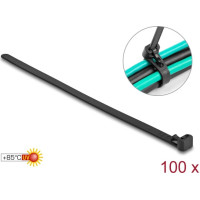 Delock Cable ties reusable heat-resistant L 200 x W 7.5 mm 100 pieces black