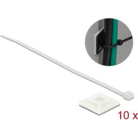 Delock Cable Tie Mount 25 x 25 mm with Cable Tie L 300 x W 4.8 mm white