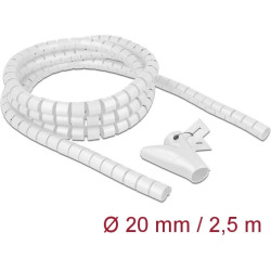 Delock Spiral Hose with Pull-in Tool 2.5 m x 20 mm white