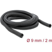 Delock Braided Sleeve self-closing 2 m x 9 mm black