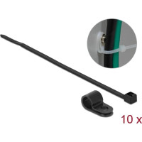 Delock Mounting Clamp 9.5 mm with Cable Tie L 200 x W 4.8 mm black