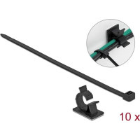 Delock Cable Clamp 41 x 25 mm with Cable Tie L 250 x W 7.2 mm black