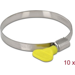 Delock Butterfly Hose Clamp 60 - 80 mm 10 pieces yellow