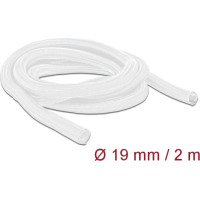 Delock Braided Sleeve self-closing 2 m x 19 mm white