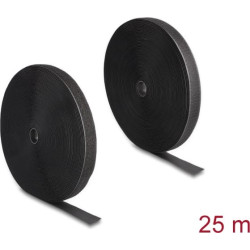 Delock Heavy-duty Hook-and-Loop tape L 25 m x W 25 mm black