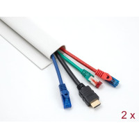Delock Cable Duct for under-table mounting 57 x 25 mm - length 400 mm 2 pieces white