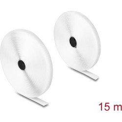 Delock Heavy-duty Hook-and-Loop tape L 15 m x W 20 mm white