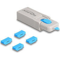 Delock HDMI Port Blocker Set for HDMI female ports 4 pieces + lock tool