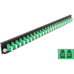 Delock 19″ Splice Box Front Panel 24 port LC Duplex green