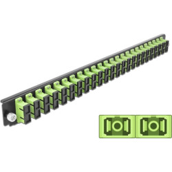 Delock 19″ Splice Box Front Panel 24 port SC Duplex limegreen
