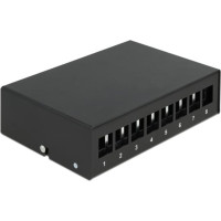 Delock Keystone Patch Panel 8 Port black