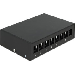 Delock Keystone Patch Panel 8 Port black