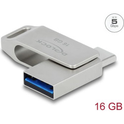 Delock USB 5 Gbps USB-C™ + Type-A Memory Stick 16 GB - Metal Housing