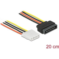 Delock Power Cable SATA 15 pin male > 4 pin female 20 cm