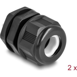 Delock EX Cable Gland M20 black 2 pieces