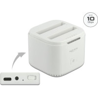 Delock USB Type-C™ 3.2 Docking Station for 2 x 2.5″ SATA HDD / SSD with Clone Function