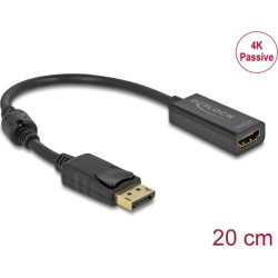 Delock Adapter DisplayPort 1.2 male to HDMI female 4K Passive black