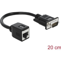 Delock Serial RS-232/422/485 Adapter DB9 male to RJ45 jack