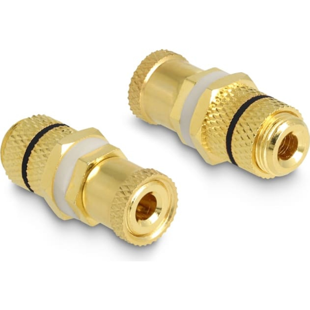 Delock Audio Adapter binding post to binding post for installation, black ring
