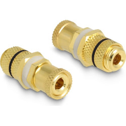 Delock Audio Adapter binding post to binding post for installation, black ring