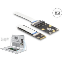 Delock Converter M.2 Key B+M male to 1 x Mini PCIe Slot half size / full size with flexible cable