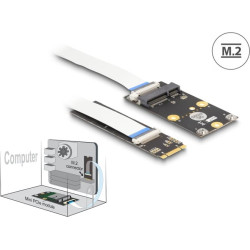 Delock Converter M.2 Key B+M male to 1 x Mini PCIe Slot half size / full size with flexible cable