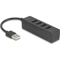 Delock USB Hub 4 port USB 2.0 with 4 x USB Type-A female black