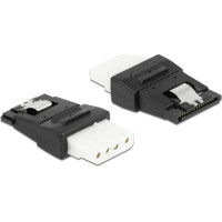 Delock Adapter Power 4 pin Molex female to SATA power 15 pin female with metal clip