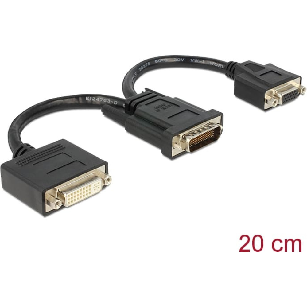 Delock Adapter DMS-59 male > DVI 24+5 female + VGA female 20 cm