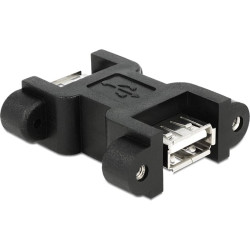 Delock Adapter USB 2.0 type A female  USB type A female with screw nuts