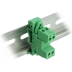 Delock Terminal Block Set for DIN Rail 2 pin with pitch 5.08 mm angled