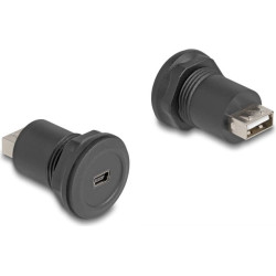 Delock USB 2.0 Type Mini-B to USB 2.0 Type-A built-in connector black