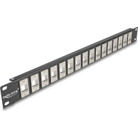 Delock Panel Mount 19" 16 Port 1U black