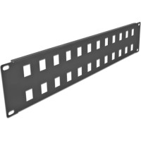 Delock 19″ Keystone Patch Panel 24 port 2U black