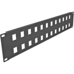 Delock 19″ Keystone Patch Panel 24 port 2U black