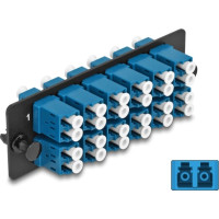 Delock Fiber Optic Adapter Panel LC Duplex UPC 12 Port blue